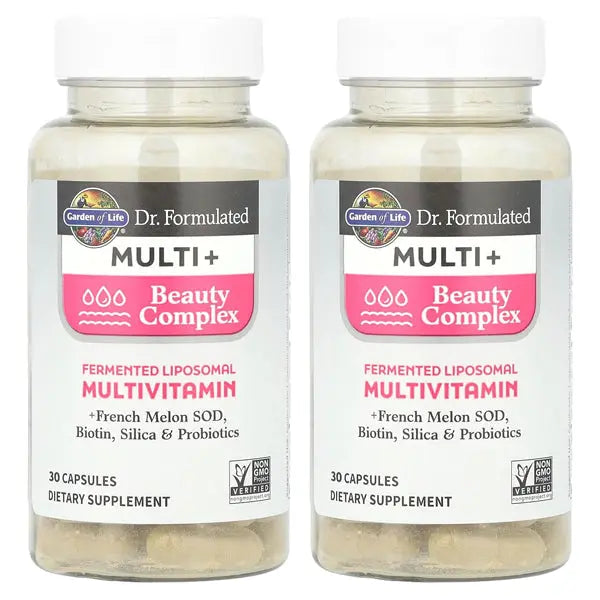 2 Pack - Garden of Life Dr Formulated Multi+ Fermented Beauty Complex 30 Count Garden of Life